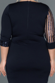 Robe de Soirée Grande Taille Courte Bleu Marine ABK810
