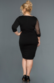 Robe de Soirée Grande Taille Courte Noir ABK810
