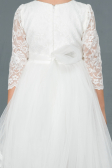 Robe de Soirée Enfants Longue Blanc ABU1277