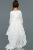 Robe de Soirée Enfants Longue Blanc ABU1277