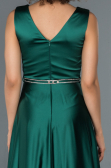 Robe de Soirée Longue Satin Émeraude ABU1175