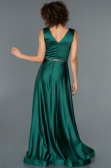 Robe de Soirée Longue Satin Émeraude ABU1175