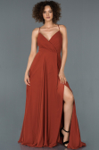 Robe de Soirée Longue Marron clair ABU1305