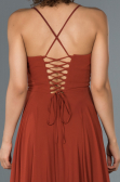 Robe de Soirée Longue Marron clair ABU1305