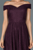 Robe de Cérémonie Courte Prune ABK827