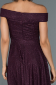 Robe de Cérémonie Courte Prune ABK827
