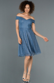 Robe de Cérémonie Courte Indigo ABK827
