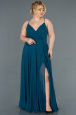 Robe de Soirée Grande Taille Longue Vert Pétrole ABU1324
