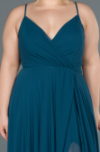 Robe de Soirée Grande Taille Longue Vert Pétrole ABU1324