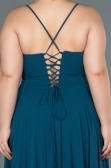 Robe de Soirée Grande Taille Longue Vert Pétrole ABU1324