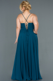 Robe de Soirée Grande Taille Longue Vert Pétrole ABU1324