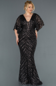 Robe de Soirée Grande Taille Longue Anthracite ABU900