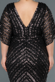 Robe de Soirée Grande Taille Longue Anthracite ABU900