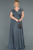 Robe Grande Taille Longue Anthracite ABU025