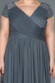 Robe Grande Taille Longue Anthracite ABU025