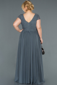 Robe Grande Taille Longue Anthracite ABU025