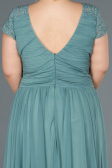 Robe Grande Taille Longue Turquoise ABU025