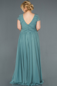 Robe Grande Taille Longue Turquoise ABU025