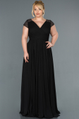 Robe Grande Taille Longue Noir ABU025
