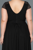 Robe Grande Taille Longue Noir ABU025