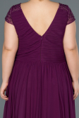 Robe Grande Taille Longue Pourpre ABU025
