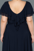 Robes Grande Taille Longue Bleu Marine ABU032