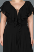 Robe Grande Taille Longue Noir ABU032