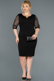 Robes À Taille Large Courte Noir ABK150