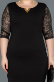 Robes À Taille Large Courte Noir ABK150