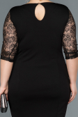 Robes À Taille Large Courte Noir ABK150