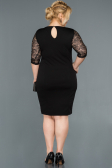 Robes À Taille Large Courte Noir ABK150