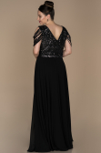 Robe de Soirée Grande Taille Longue Noir-Anthracite ABU828