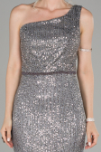 Robe de Soirée Longue Gris ABU1436