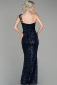 Robe de Soirée Longue Bleu Marine ABU1436