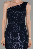 Robe de Soirée Longue Bleu Marine ABU1436
