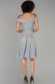 Robe de Cérémonie Courte Gris ABK827