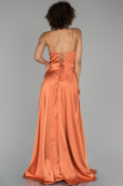 Robe de Fiançaille Longue Satin Marron clair ABU1458