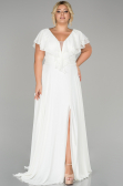 Robe Grande Taille Longue Blanc ABU032
