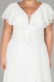 Robe Grande Taille Longue Blanc ABU032