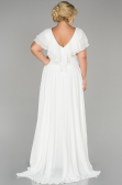 Robe Grande Taille Longue Blanc ABU032
