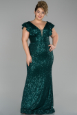 Robe Grande Taille Longue Émeraude ABU1045