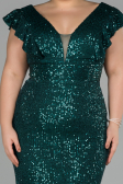 Robe Grande Taille Longue Émeraude ABU1045
