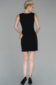 Robe De Soirée Courte Noir-Écru ABK058