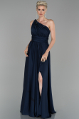 Robe de Fiançaille Longue Bleu Marine ABU1142