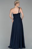 Robe de Fiançaille Longue Bleu Marine ABU1142