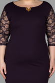 Robes À Taille Large Courte Pourpre ABK150