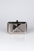 Sac de Soirée Luxe Métal Argent V674