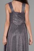 Robe de Soirée Enfants Longue Prune ABU777