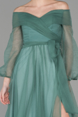 Robe de Fiançaille Longue Turquoise ABU1468