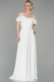 Robe de Soirée Longue Blanc ABU1600